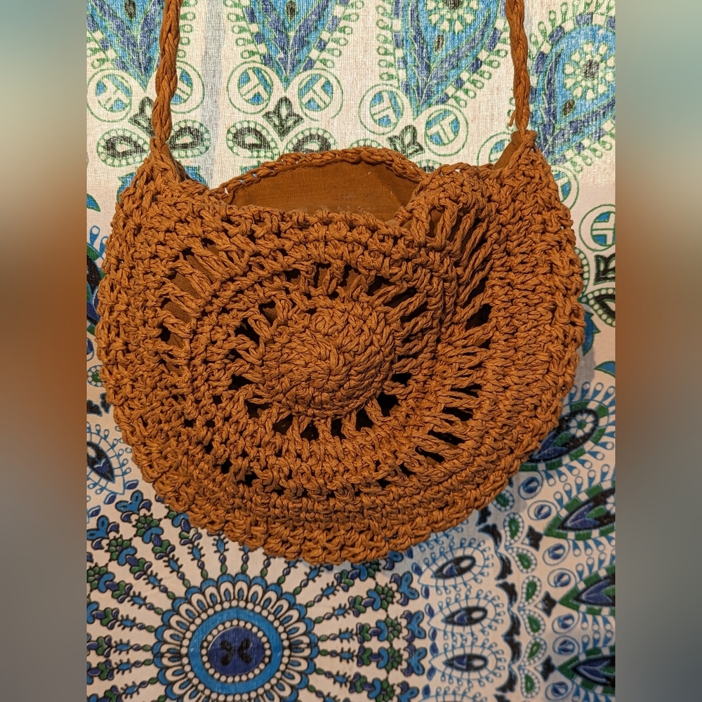 UNIQLO Crotchet Tan Purse OS